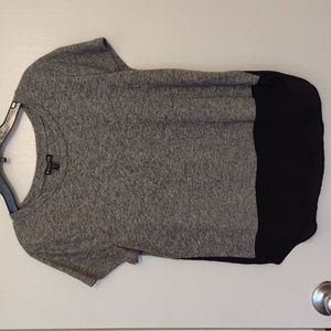 EXPRESS Gray Knit Black Chiffon T-shirt size XS